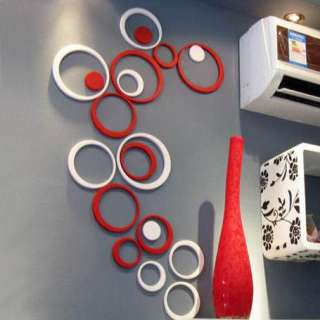 new fashion 10 circle ring indoor 3D Wall ART decoration 