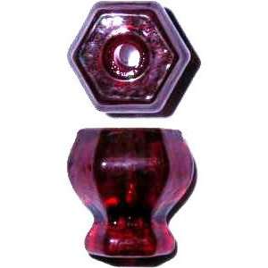  Glass Knob   Ruby Red   1 3/16