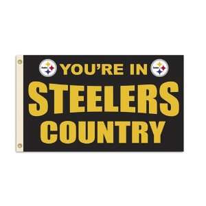   Pittsburgh Steelers NFL Youre in Steelers Country 3x5 Banner Flag