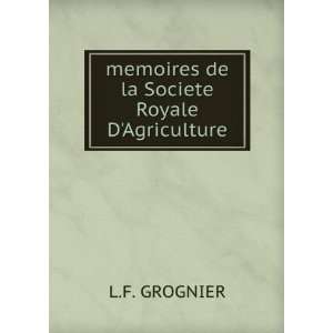  memoires de la Societe Royale DAgriculture L.F. GROGNIER Books