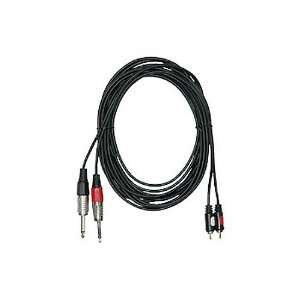  Phono Plugs to Dual RCA Plugs Audio Cable Musical Instruments
