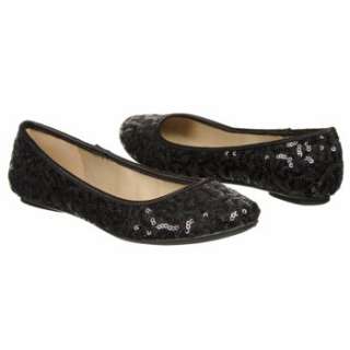 Womens KENNETH COLE REACTION Slip Gloss Black Sequin Shoes 
