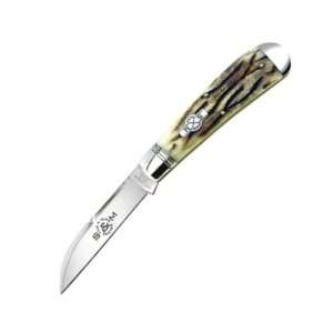   Swayback Clasp Knife Mirror Polished Ats 34 Steel Blades Hand Hafted