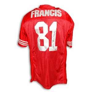  Russ Francis San Francisco 49ers Red Jersey Inscribed 