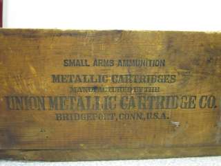 Vintage Union Metallic Catridge Co. Wooden Box 16x12.5x7.25h  