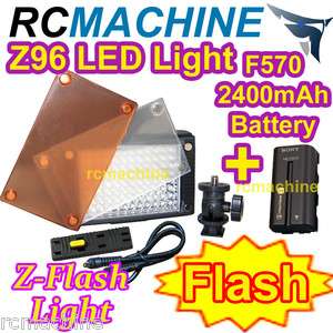 NEW ZFlash Z96 V2 LED video Light + 2400mAh F570 battery FLASH Light 