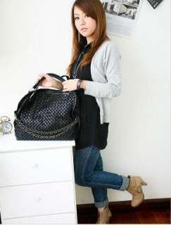 Korean style Lady Hobo PU leather handbag shoulder bag Tote Top 