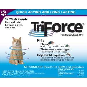  TriForce Squeeze On   Cats 2.2 to 5 lbs   12 Week Supply 