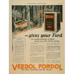  1957 Ad Veedol Lubricant Ford Engine Oil Tide Water 