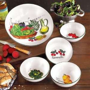 Tuscan Garden Salad Bowl Set 