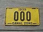 canal zone license plate  