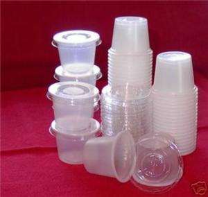 Souffle Cups and Lids 1oz. Plastic Combo 250 ea  