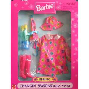  Barbie Changin Seasons FASHIONS Dress N Play SPRING Set 