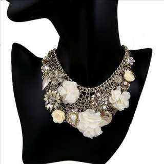   victorian style jewellery gold gp rhinestone choker bib necklace