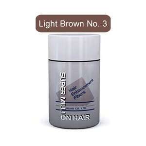   Hair Enhancement Fibers Thickens Balding or Thin Hair Light Brown 20g