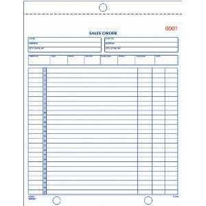  Sales Order Book, Carbonless, 3 Part, 8.5 x 11 Inches, 50 Forms 