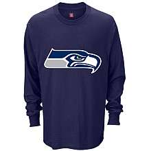 Seattle Seahawks Mens Custom Long Sleeve T Shirt   