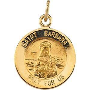  14K Yellow Gold St. Barbara Medal DivaDiamonds Jewelry