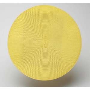  Round Woven Placemat in Yellow (Set of 4)