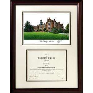  Towson University Graduate Framed Lithograph w/ Diploma 