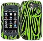 Pantech Crux CDM8999 GREEN BLACK ZEBRA Faceplate Protector Phone Case 