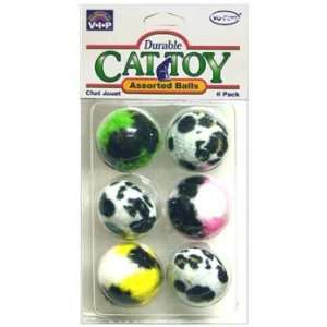  Vo Toys Cat Balls Assorted Colors and Styles 6pcs/pack 