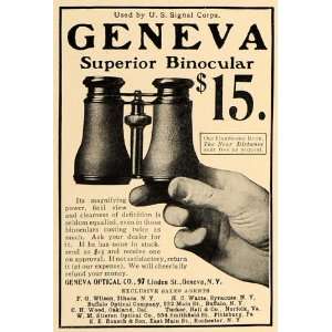  1907 Ad Geneva Optical Superior Binocular Pricing 