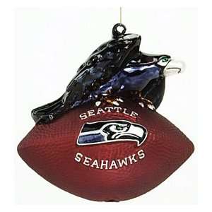   Seattle Seahawks Team Mascot Football Ornament