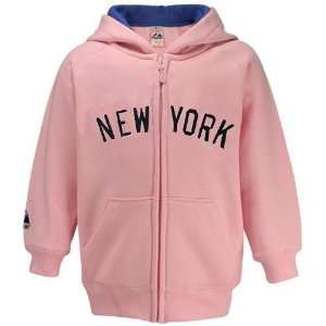   Yankees Preschool Pink Full Zip Hoody Sweatshirt