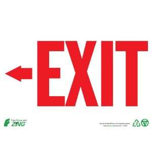 Zing Eco Safety Sign, EXIT LEFT ARROW, 14 Width x 10 Length, Self 