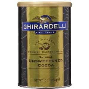 Ghirardelli Chocolate Baking Cocoa, Unsweetened Cocoa, Cans, 10 oz 