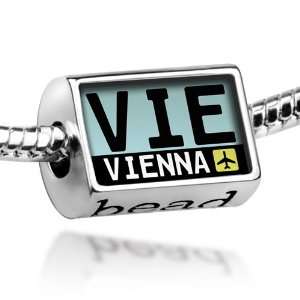 Beads Airport code VIE / Vienna country Austria   Pandora Charm 