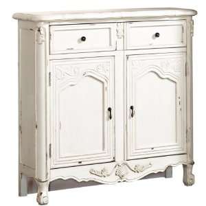  Powell Antique White 1 Drawer, 2 Door Console
