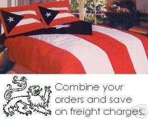 Comforter Bedspread Puerto Rico Flag 100x90 King NEW  