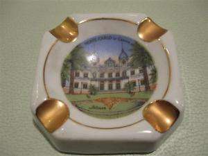 Vintage Limoges Porcelain Monte Carlo Casino Souvenir Ashtray  