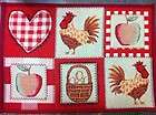   Apple Rooster Tapestry Country Folk Kitchen Mats Rug Rubber Back