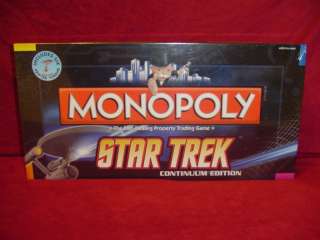 Star Trek Continuum Monopoly Collectors Edition Sealed  