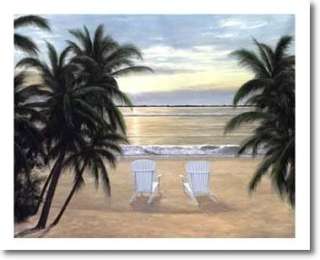 Beach View~Ocean~Palm Trees~Adirondack Chair~Set of 2  