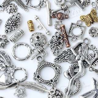 40  80pcs Mix Spacer Bail Jewelry Findings Charm Beads  