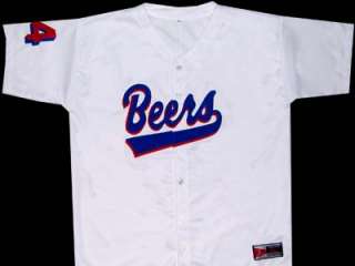BASEketball BEERS MOVIE JERSEY BUTTON DOWN White NEW   ANY SIZE  