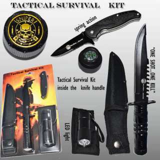 tactical survival kit comes with a sniper emblem on the hunting