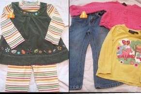   girls outfits  Childrens Place TCP, Cre8ions. Jeans, sweater, dress