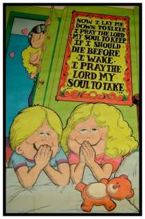 Vintage 1977~NOW I LAY ME DOWN TO SLEEP~Kids Prayer Poster  