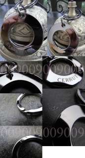 CERRUTI 1881 Silver Logo Circle Key Chain/Ring  