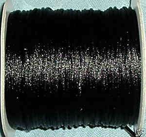 Satin Ribbon Rattail Cord BLACK Lot 5 YARDS NEW SMDTS  