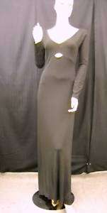 NWT NARCISO RODRIGUEZ Black Long Cut Out Dress 8 $1490  