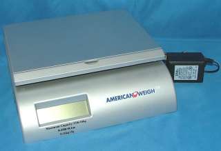   Silver 35lb 16kg AC/DC DIGITAL POSTAL SCALE W/ AC POWER SUPPLY  