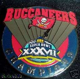 Tampa Bay Buccaneers Super Bowl 37 Champions Pin  