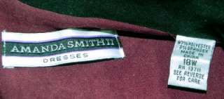Beautiful Amanda Smith Burgandy and Black Sueded Career Pants Suit 