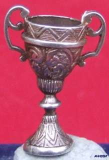 VINTAGE SILVER OLD WITCH CHALICE CUP ENGLISH CHARM  